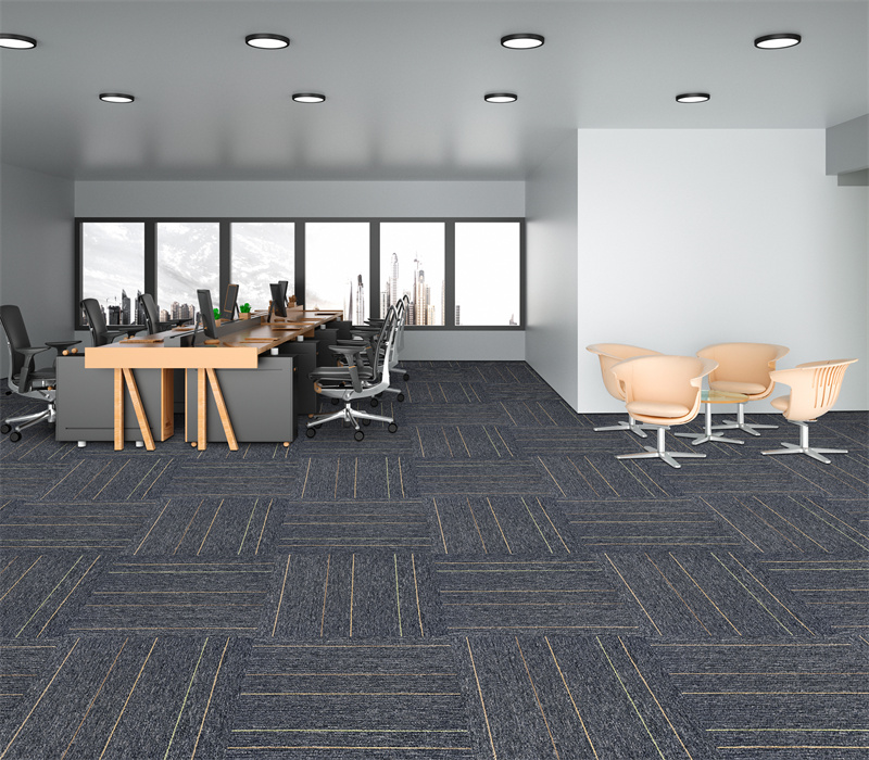 Stroke Of Genius LB-09 Carpet Tile In Open Concept Office